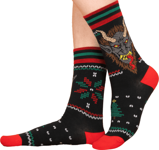 Krampus & Beelzebuck Holiday Crew Sock Pack | 2 Designs