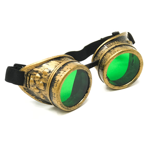 Wasteland Cyberpunk Goggles – Cosplay Eyewear - neon pink, orange, green, red lenses