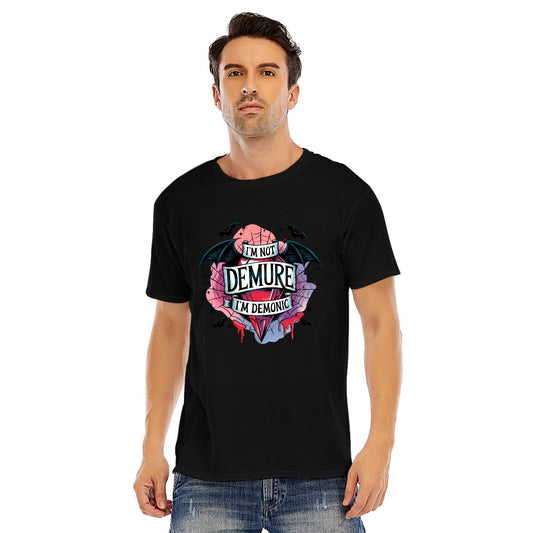 I'm Not Demure, I'm Demonic Unisex Cotton Tee (Colors) - Shadow Threadz Crypt