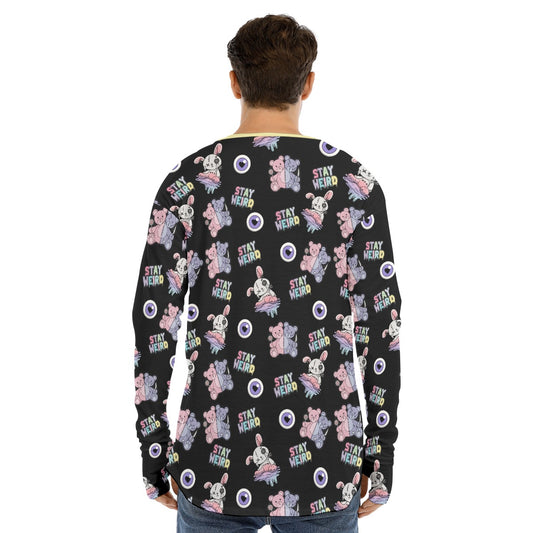 Stay Weird Plushies Fingerless Long Sleeve Tee - Shadow Threadz Crypt