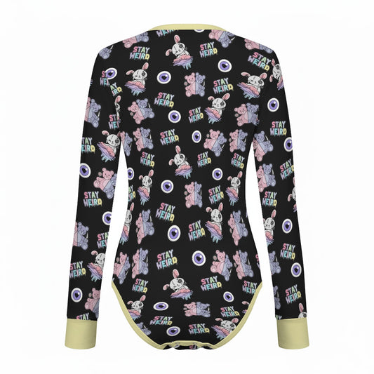 Stay Weird Plushies Long Sleeve CuddleSuit - Shadow Threadz Crypt