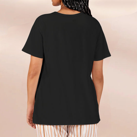 Little But Fierce Relaxed V-Neck Play Tee - Shadow Threadz Crypt