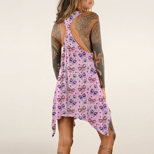 Babydoll Sweet Bow Sleeveless Tank Dress