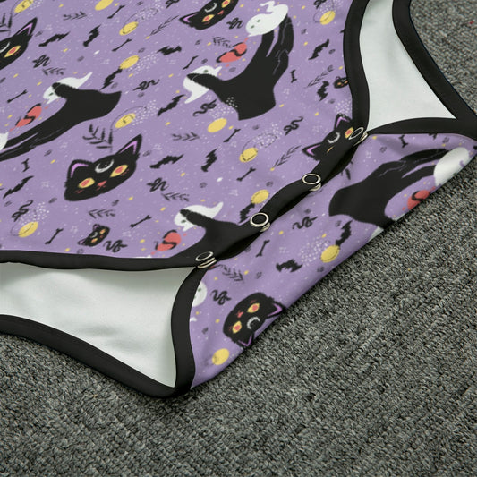 Midnight Familiar Short Sleeve CuddleSuit - Shadow Threadz Crypt