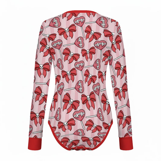 Sweet & Sinful Long Sleeve CuddleSuit - Shadow Threadz Crypt