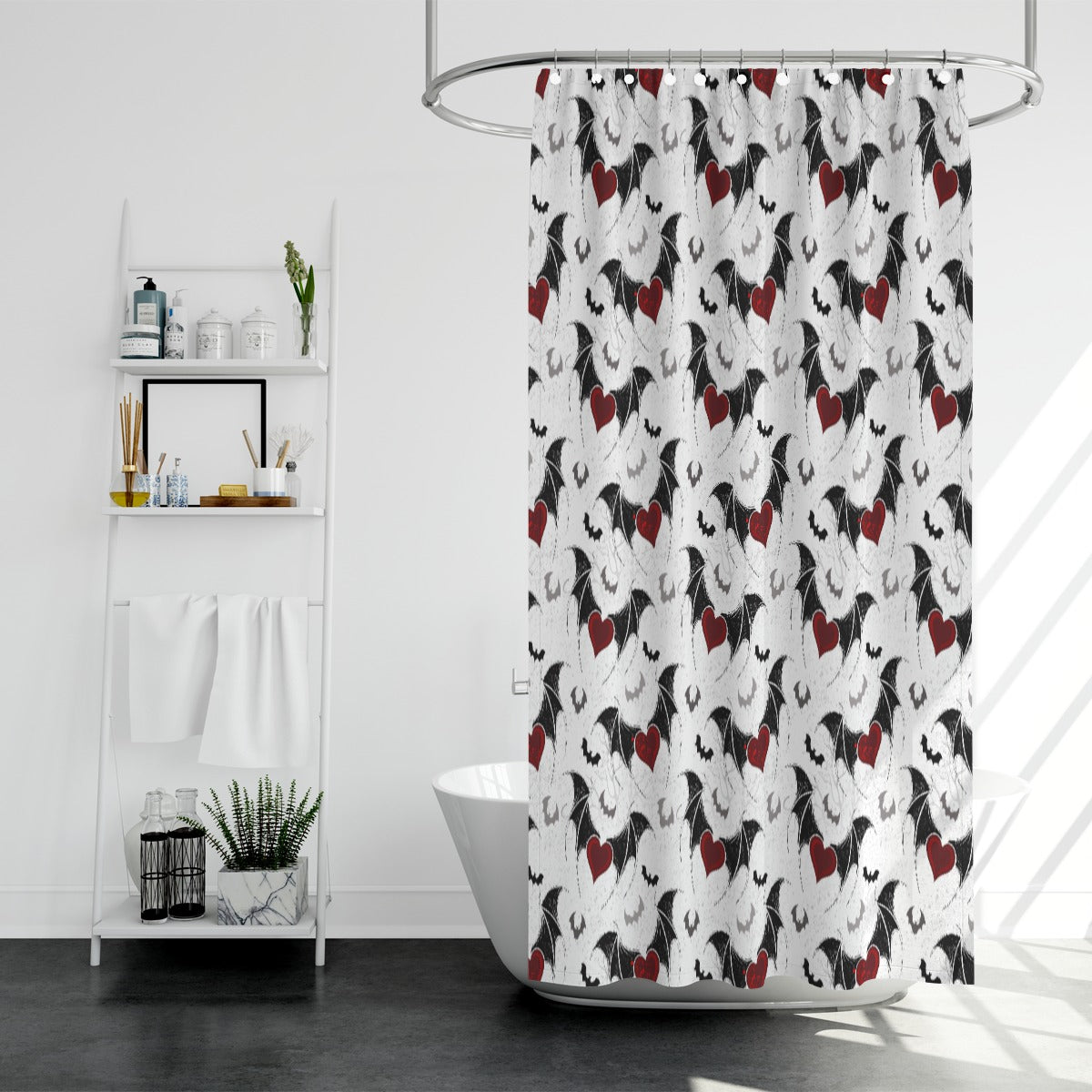 Batroom Bliss Shower curtain - Shadow Threadz Crypt