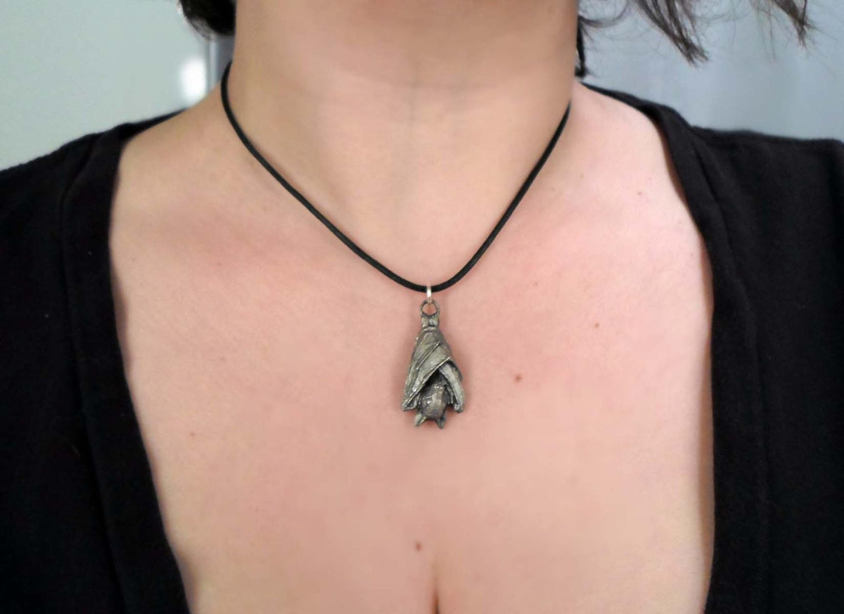 Fruit Bat Pendant | Gothic Necklace, Handmade Goth
