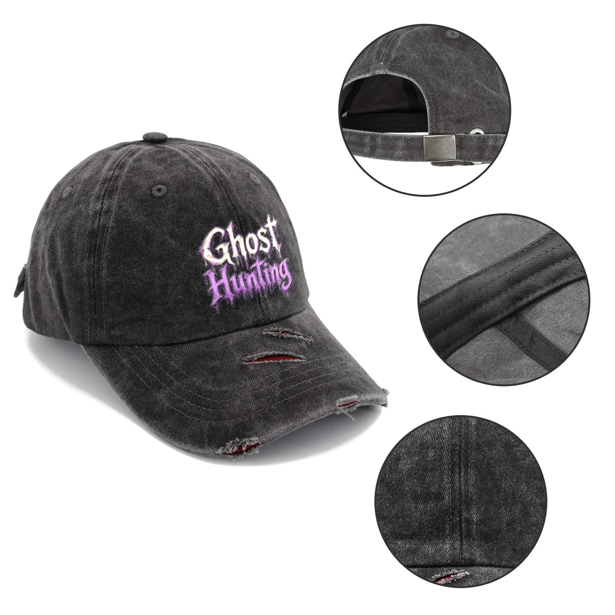 Ghost Hunting Distressed Cap