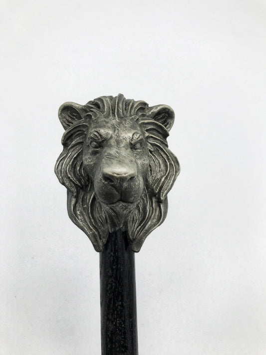 Lion Cane, Hand Sculpted Walking Stick | Medieval Gothic Cane