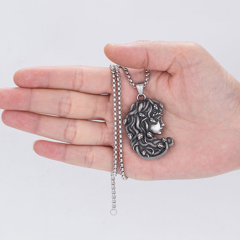 Petrifying Beauty Stainless Steel Necklace - Shadow Threadz Crypt