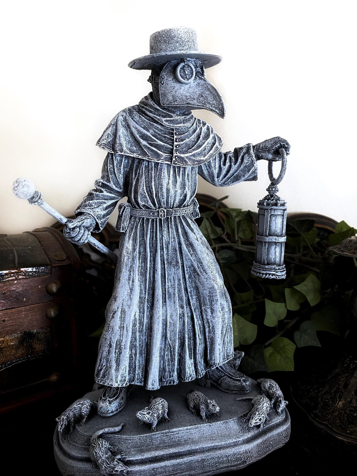 Plague Doctor, Hand Painted Resin Sculpture | Gothic Medieval