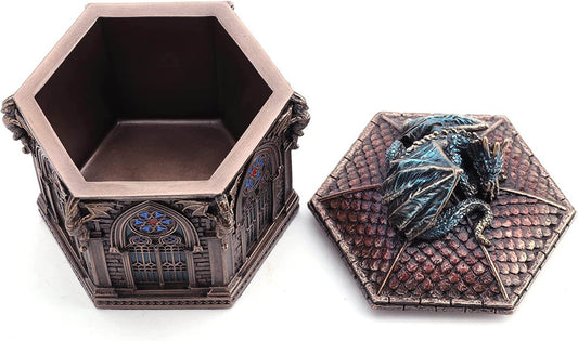 Resting Cathedral Dragon Trinket Box