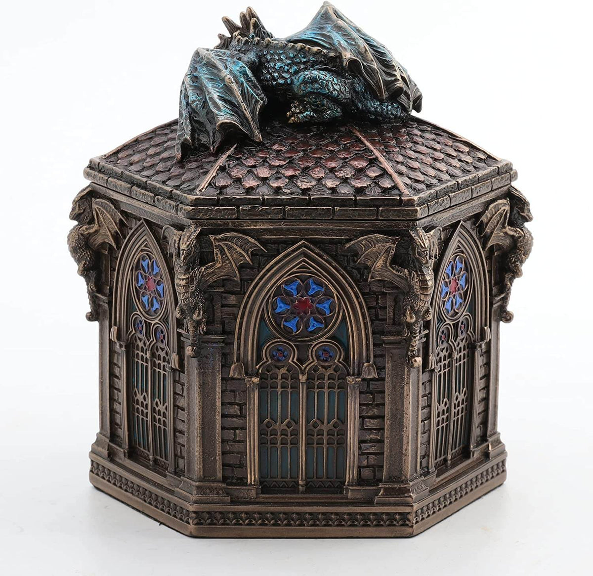 Resting Cathedral Dragon Trinket Box