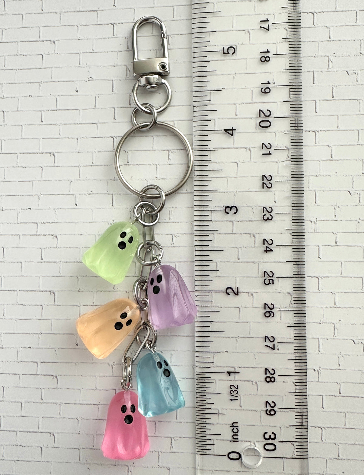Glow in the Dark Ghost Bag Charm/Keychain for Halloween and Horror Fans