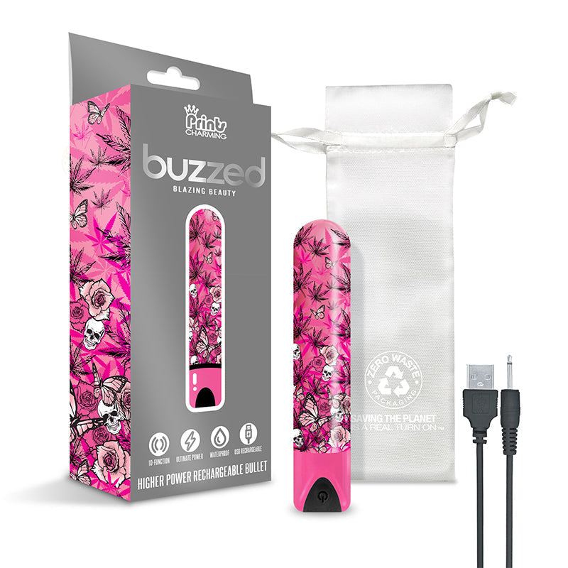 Buzzed Rechargeable Bullet Vibrator (Pink)