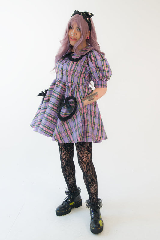 Lavender Tartan Gumdrop Dress