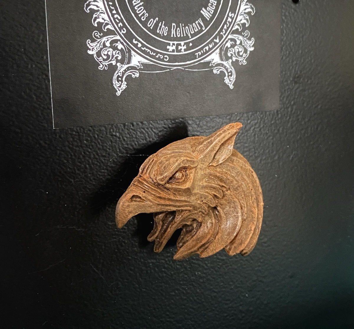 Griffin Magnet, Hand Painted Resin Sculpture | Mythic Fantasy Decor