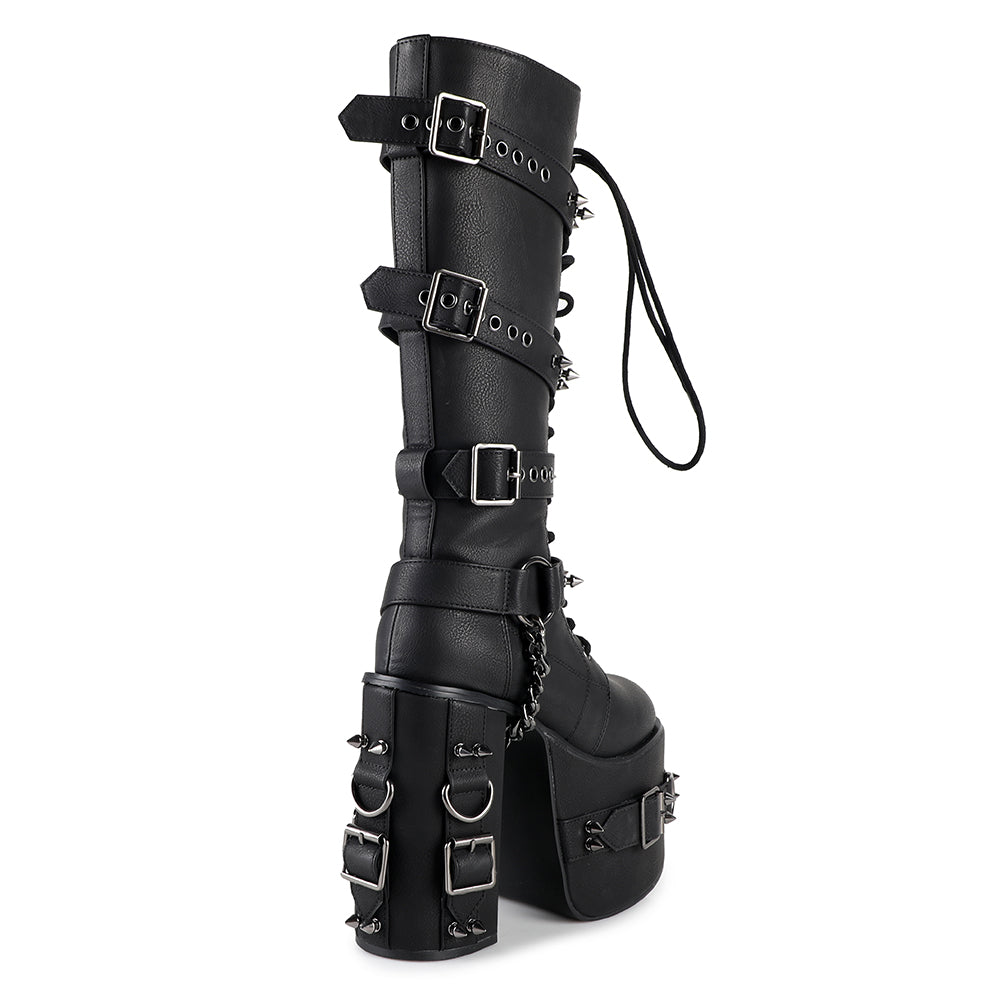 Blackout Protocol Knee-High Platform Boots