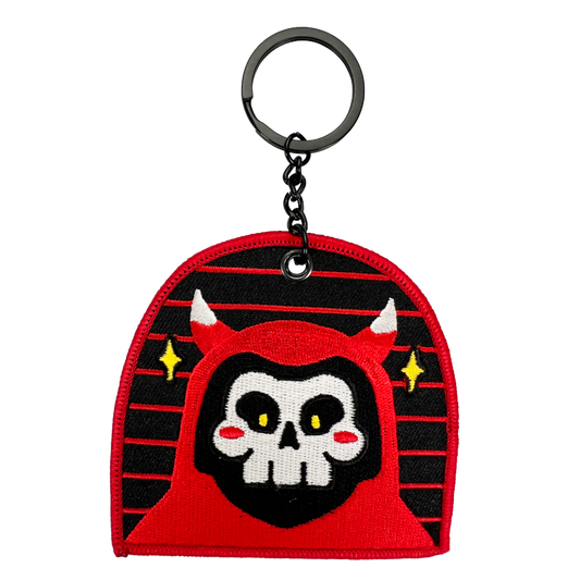 Conflicted Red Reaper Keychain - Shadow Threadz Crypt