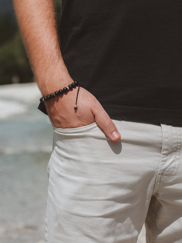 Black Onyx Beaded Bracelet - Mykonos