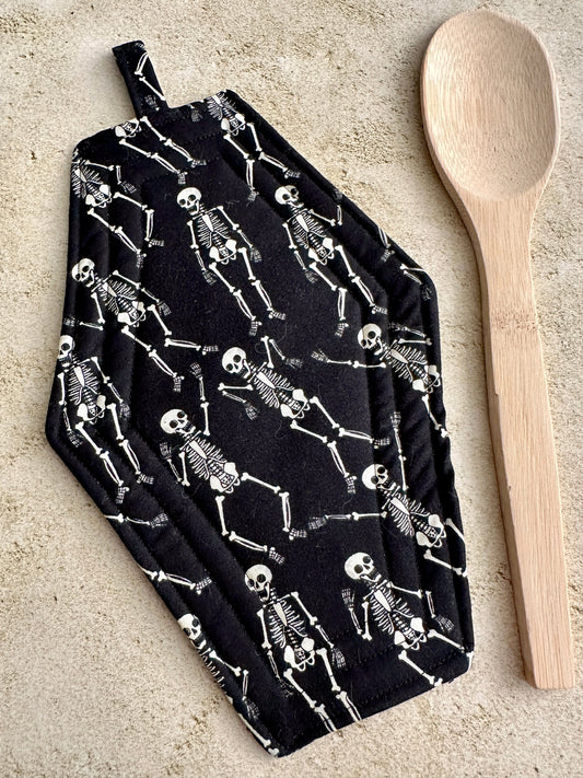 Coffin Pot Holder - Skeletons