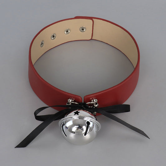 Kitten Play Leather Bell Collar
