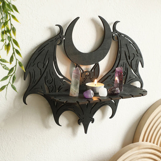 Hallowed Wings Crystal Bat Shelf - Shadow Threadz Crypt