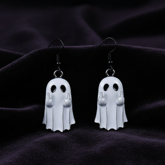 Rude Ghosts Enamel Earrings
