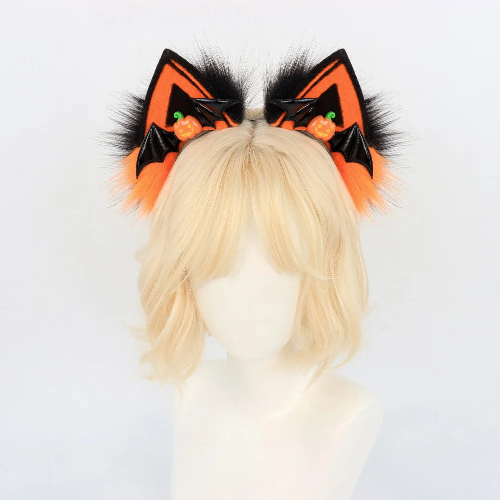 Pumpkin Paws Cat Ears Headband - Shadow Threadz Crypt