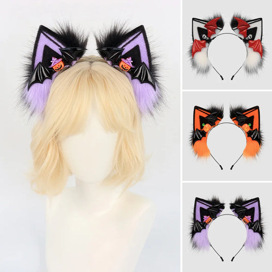 Pumpkin Paws Cat Ears Headband - Shadow Threadz Crypt