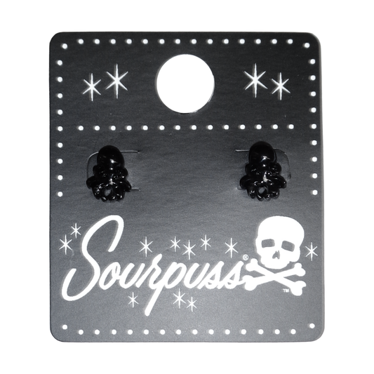 Sourpuss Earrings | Black Octopus