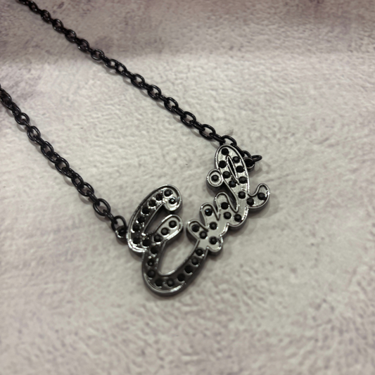 “Evil” Pendant Gothic Necklace - Shadow Threadz Crypt