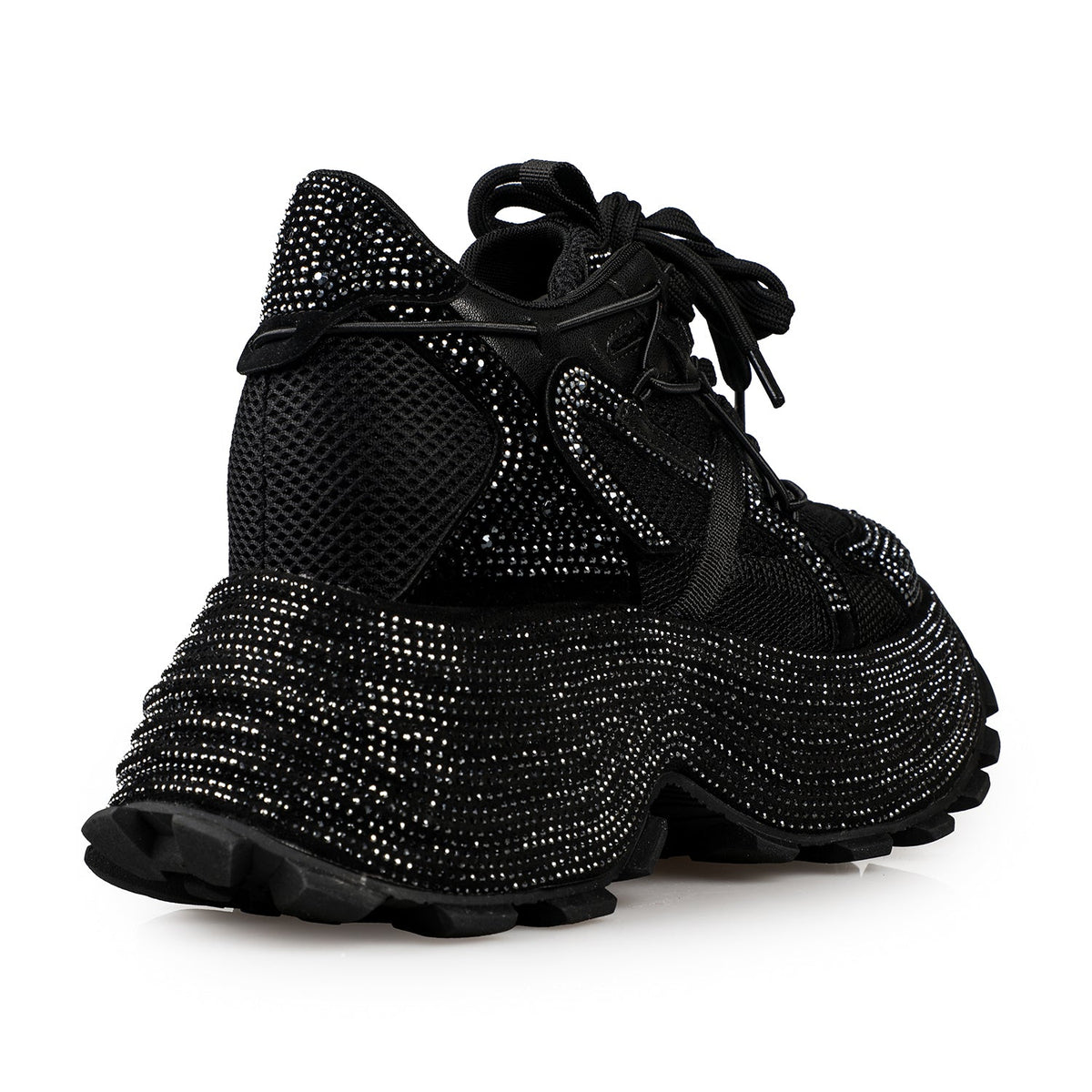 Void Glitter Rhinestone Platform Sneakers