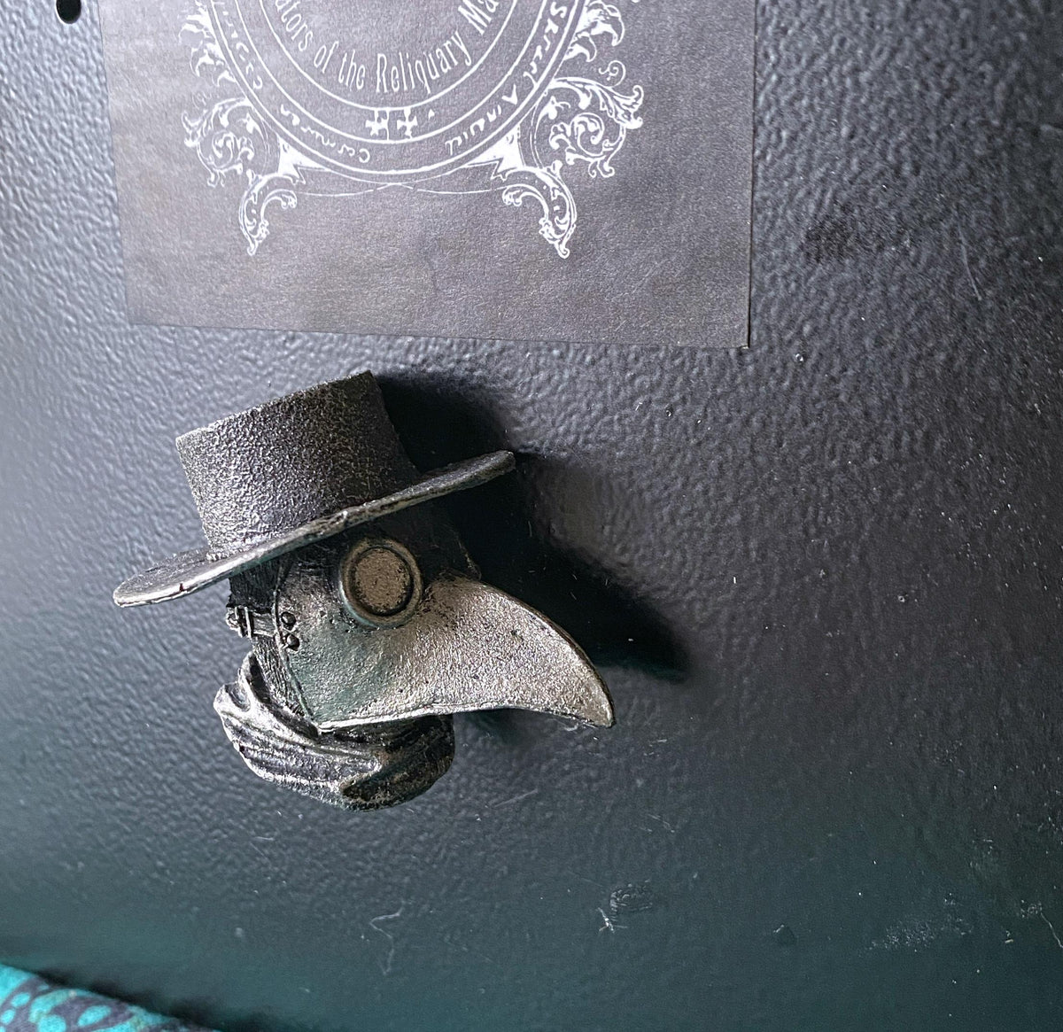 Plague Doctor Magnet, Hand Painted Resin Sculpture