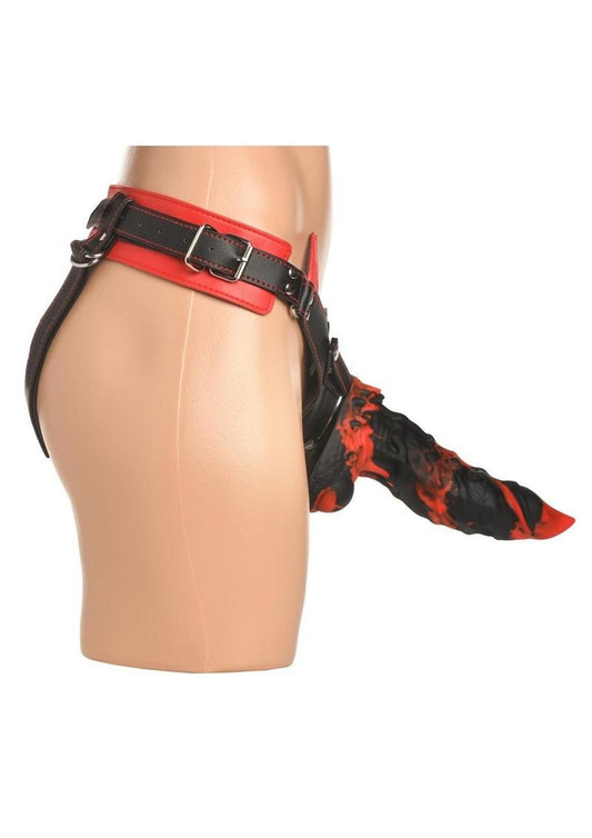 Horny Devil Adjustable Strap-On Harness - Shadow Threadz Crypt