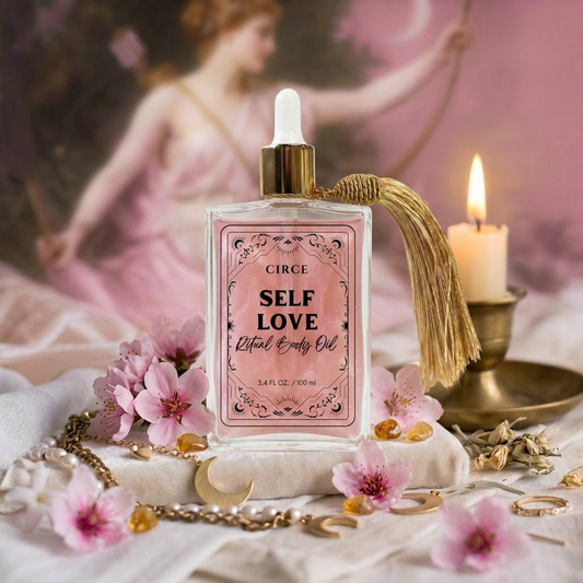 Self Love Ritual Body Oil — Confidence & Heart Healing Oil with Rose Quartz