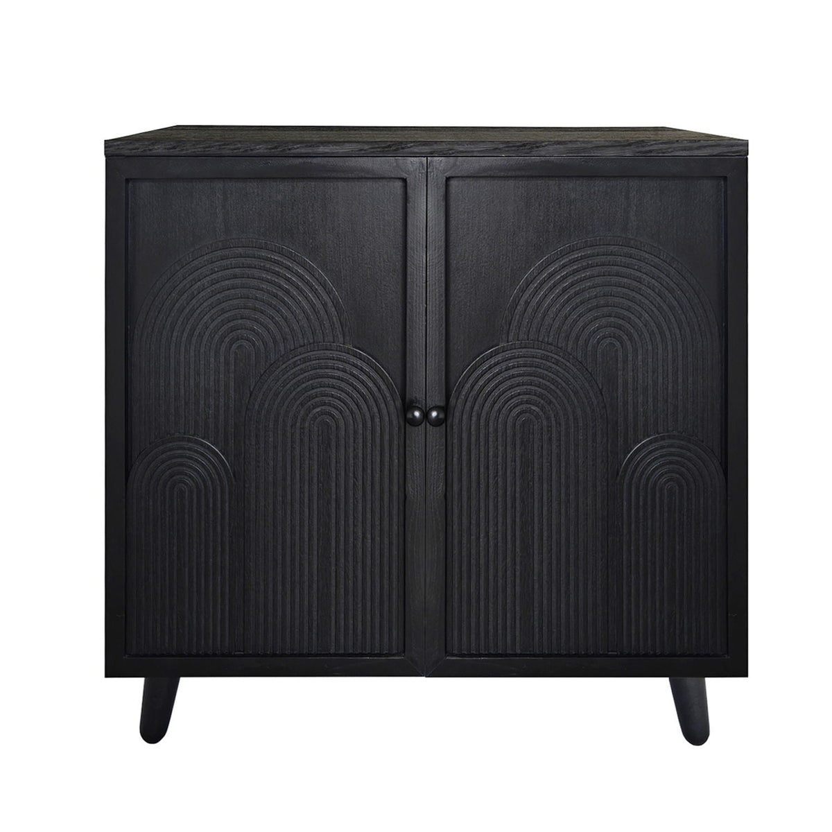 2 Door Accent Cabinet Storage Cabinet With Adjustable Shelf - Black