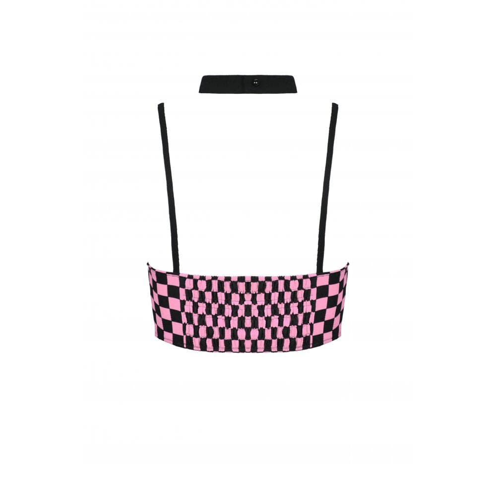 Poison Plaid Halterneck Bustier detail view 8
