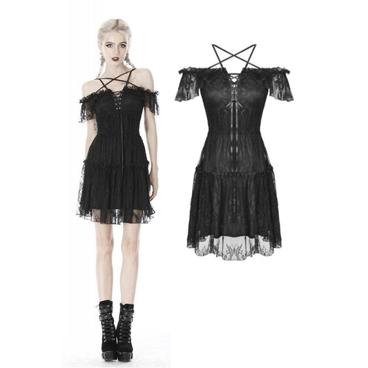 Starlit Coven Lace Dress front view