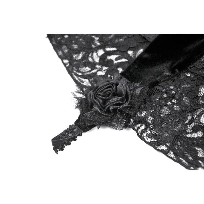 Mourning Rose Velvet Lace Sleeves