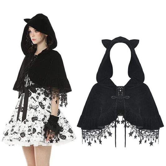 Astral Familiar Cat-Ear Cape front view