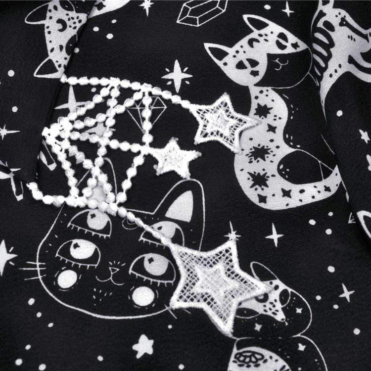 Midnight Familiar Cat Shirt - 2XL