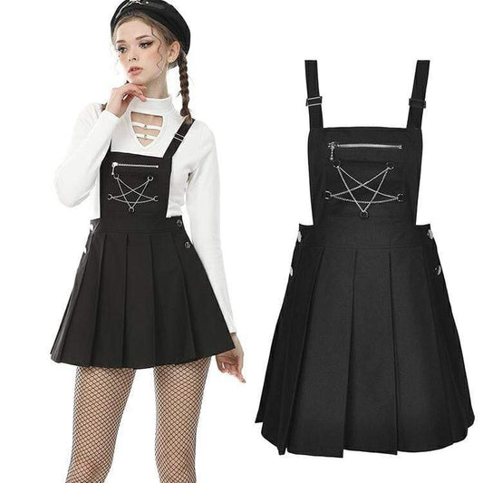 Constellation Rebel Chain Suspender Skirt front view