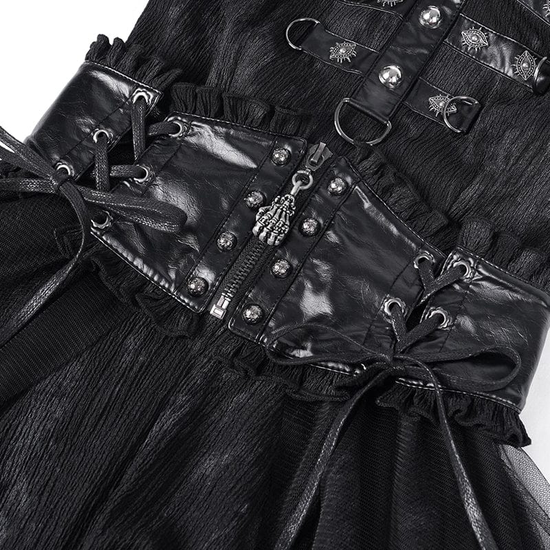 Iron Altar Buckle Halter Dress