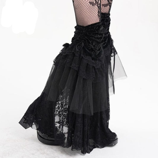 Mourning Veil Lace Leg Warmers