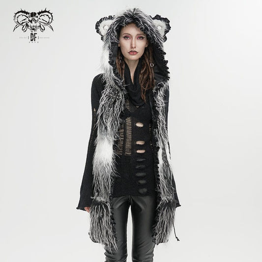 Night Familiar Cat-Ear Hooded Scarf detail view