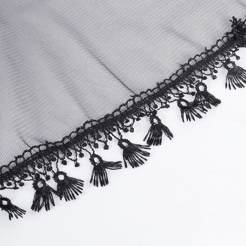 Funeral Fringe Tassel Lace Pants