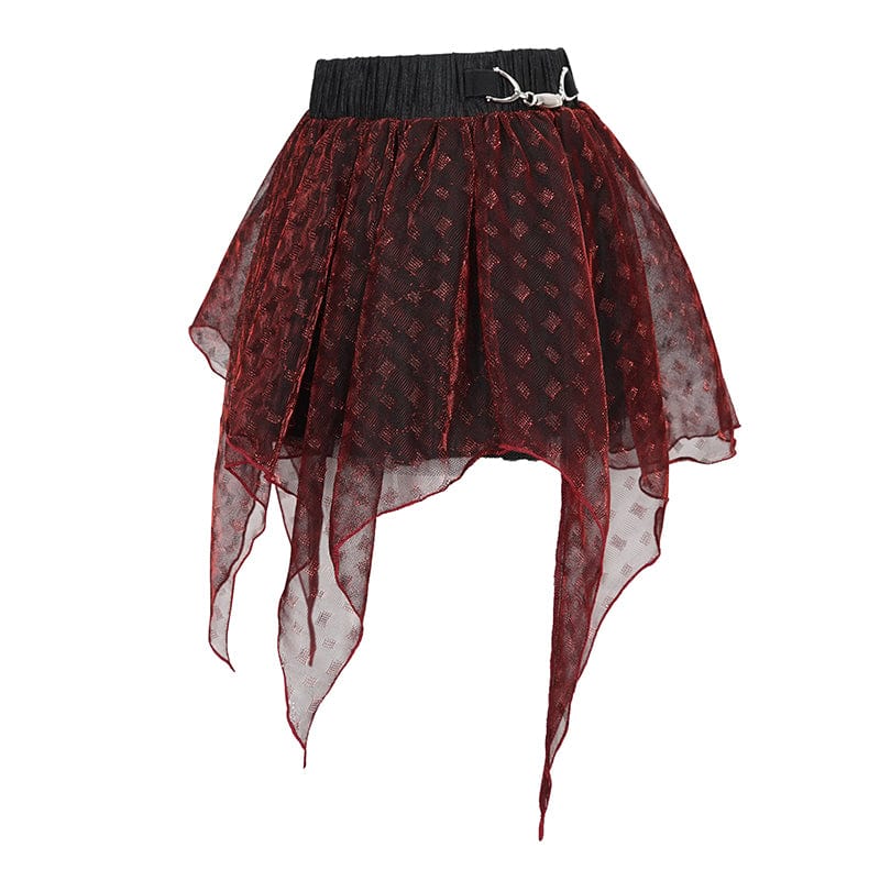 Blood & Ash Layered Mesh Skirt