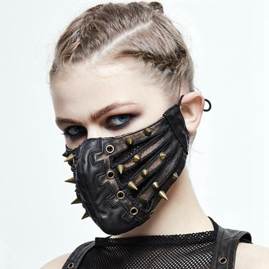 Spiked Rebellion Face Mask detail view