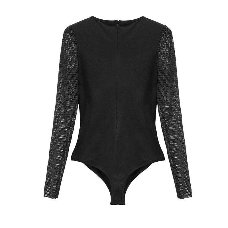 Iron Vow Belted Mesh Romper